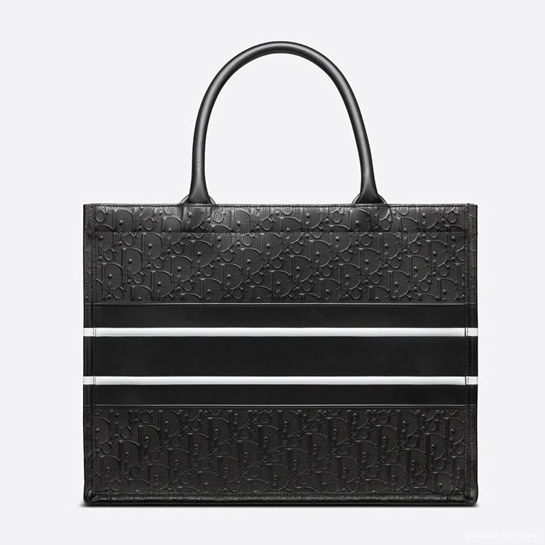 Cheap Tote Oblique Book Embossed Calfskin Dior Black White 0810 Luxury